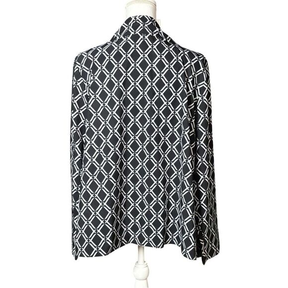 Chico's Zenergy Jacket Windbreaker Size XL Geometric Black Active Outdoor Travel - Picture 5 of 9